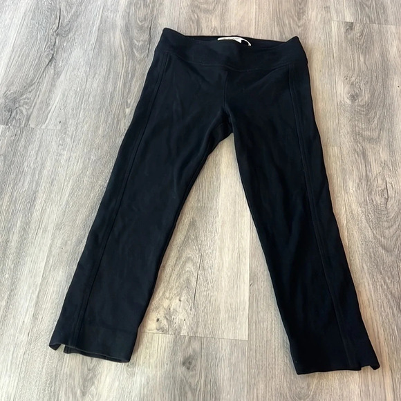🏁 Diane Von Furstenberg black straight leg cropped trousers  size 0 - Picture 2 of 11